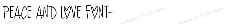 Peace and Love Font字体转换